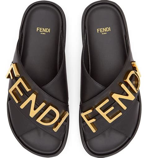 mens fendi sliders|official site fendi sandals women.